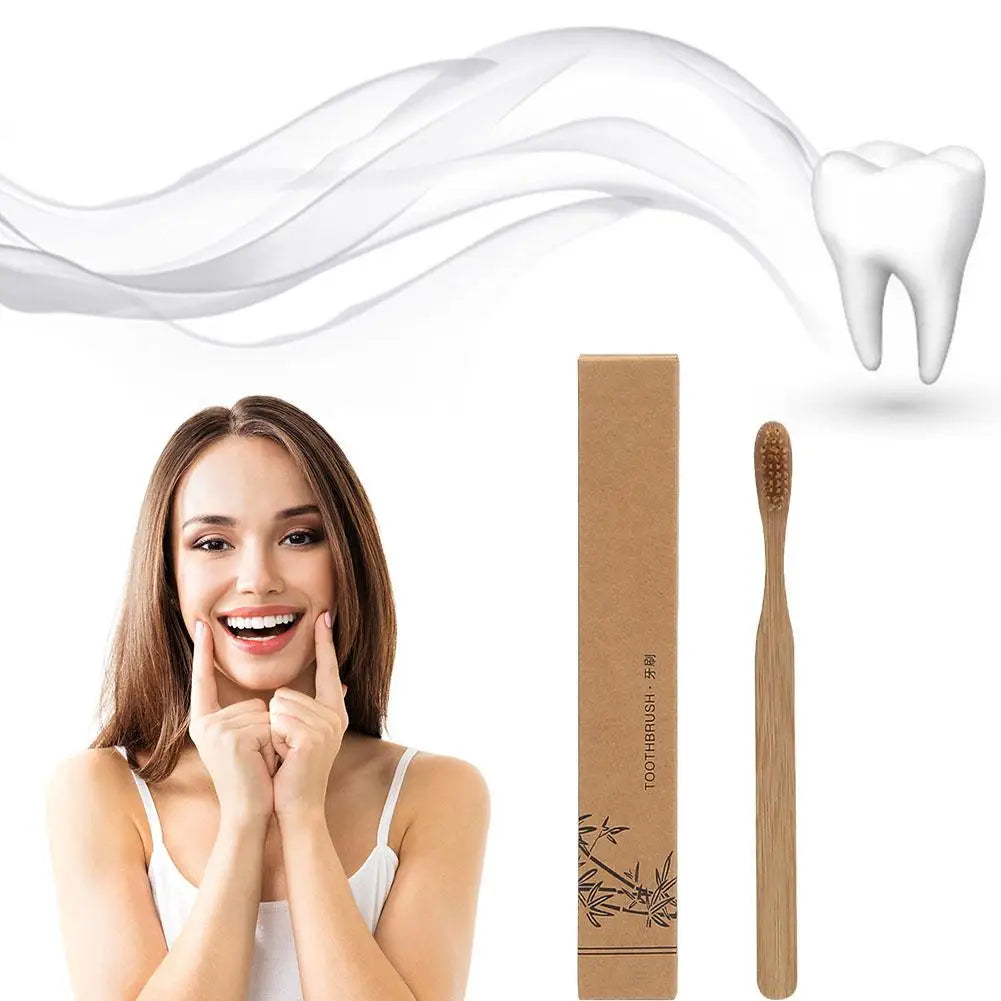 Bamboo Toothbrush Set – Soft Bristles, Travel & Eco-Friendly