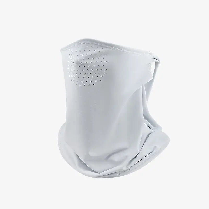 Ice Silk Face Cover UV Protection Anti-UV Neck Gaiter Breathable Face Shield for Summer Riding and Jogging Oasis Select Gray