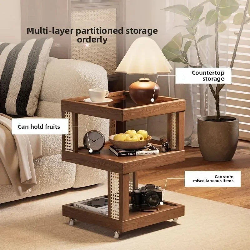 Multi-functional Household removable sofa side coffee table cabinet bedroom small side storage cabinet Oasis Select