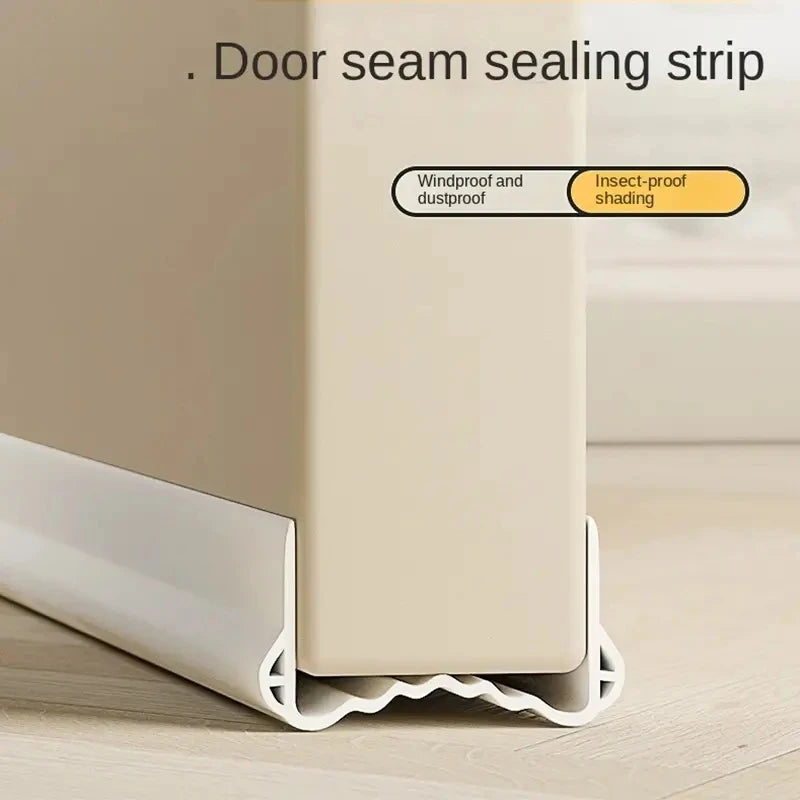 Adjustable Door Bottom Seal Strip Weather Strip Under Door Draft Stopper Thicker Anti-Cold Gap Blocker Sealing Weather Strip Oasis Select