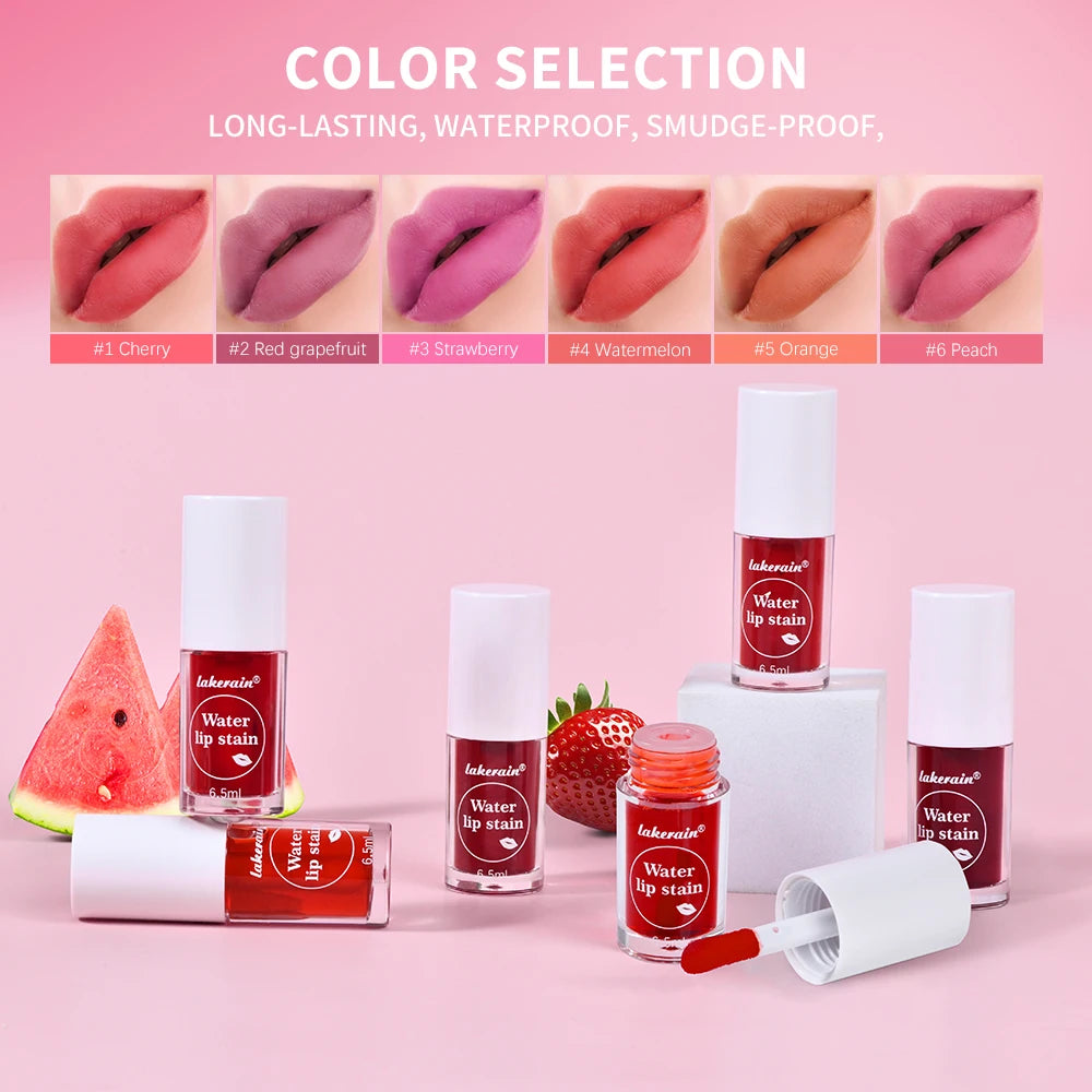 Fruity Water Lip Tin Lip Gloss Moisturizing Lip Glaze Long Lasting Lip Ink Face Lip Dual Purpose Liquid Lipstick Cosmetic Makeup Oasis Select