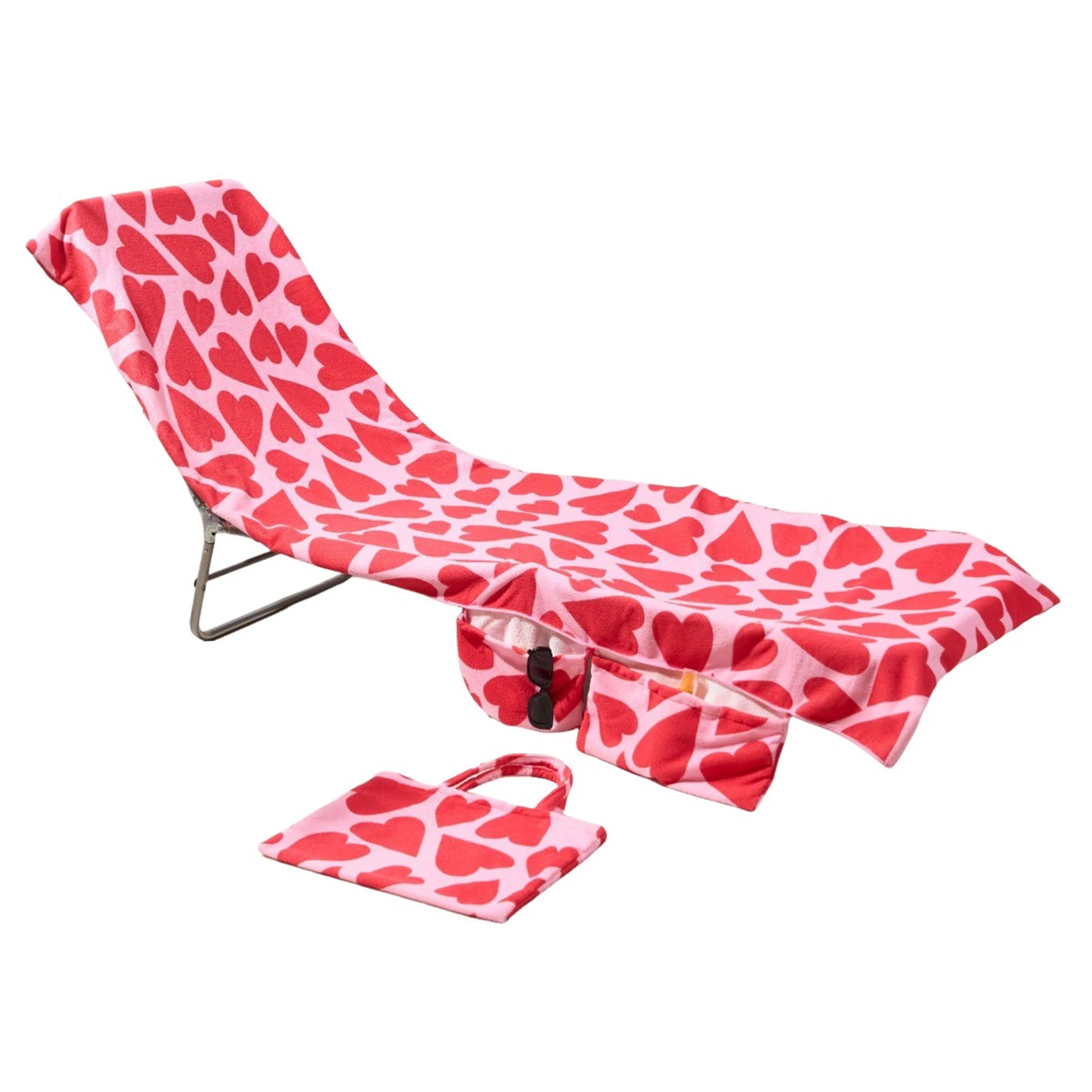 2-in-1 Beach Lounge Chair Cover & Tote Bag | Soft Microfiber