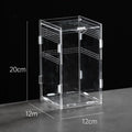 Durable Acrylic Reptile Habitat Clear Multiple Size Spider Feeding Case Arboreal Anti-Escape Lizard Breeding Box for Chameleon Oasis Select 12X12X20cm-Vertical