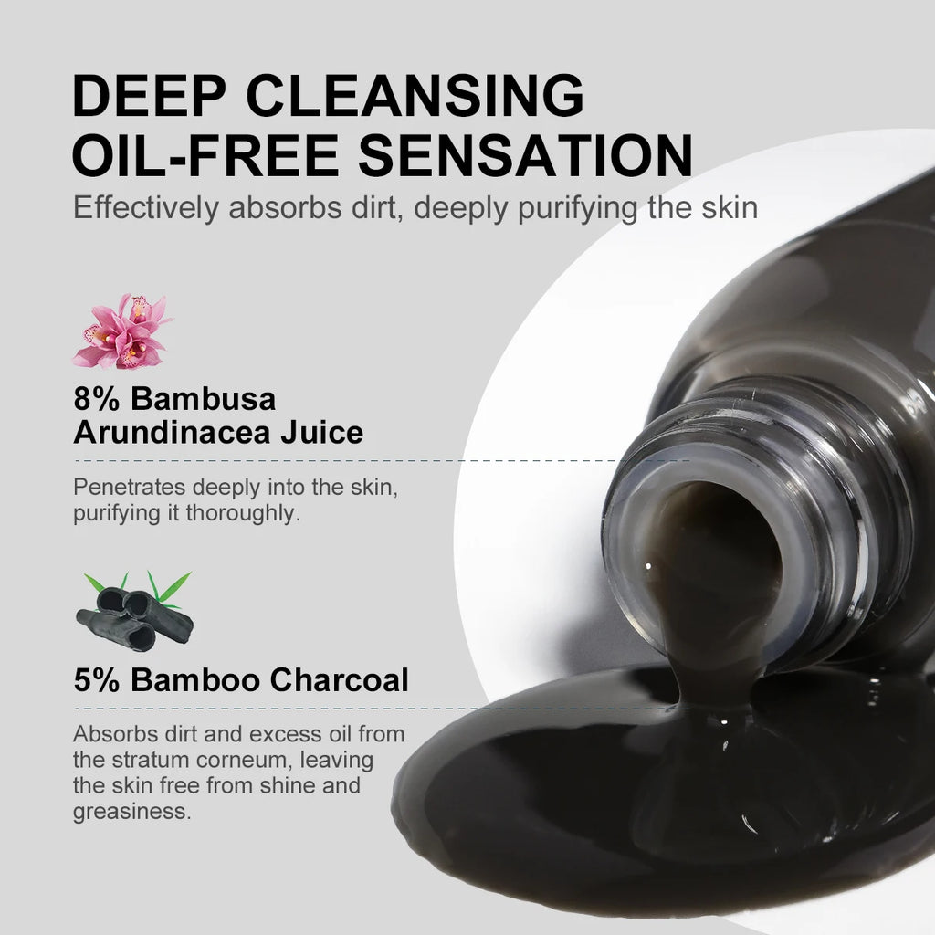 AUQUEST Bamboo Charcoal Serum Oil Control Nourishing Remover Enlarged Pore Face Serum Brightening Skin Care Beauty Health Oasis Select