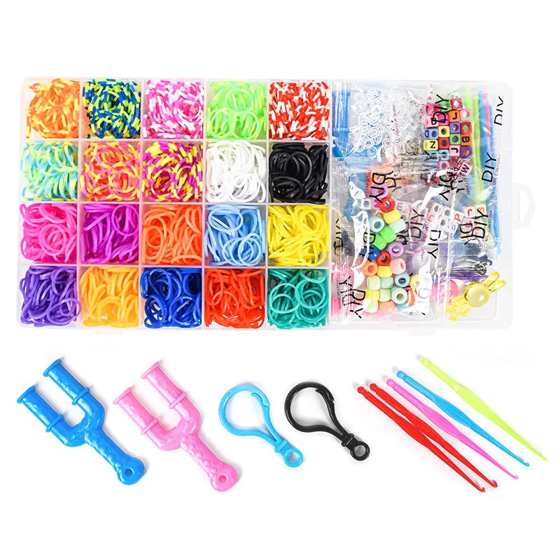 1Set Elastic Rubber Band Refill Loom Bracelet Kit Organizer for DIY Knitting Friendship Craft Girl Kid Creativity Birthday Gift Oasis Select K1421ST20