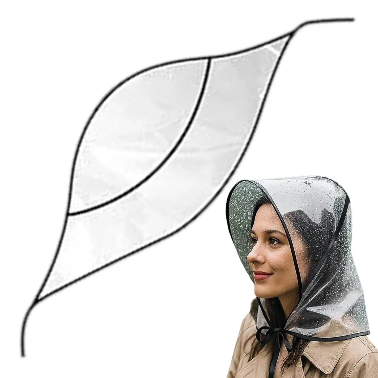 Rain Hats for Women Reusable Transparent Headwear with Brim Waterproof Transparent Rain Hat for Women Lady Girlfriend Mother Oasis Select