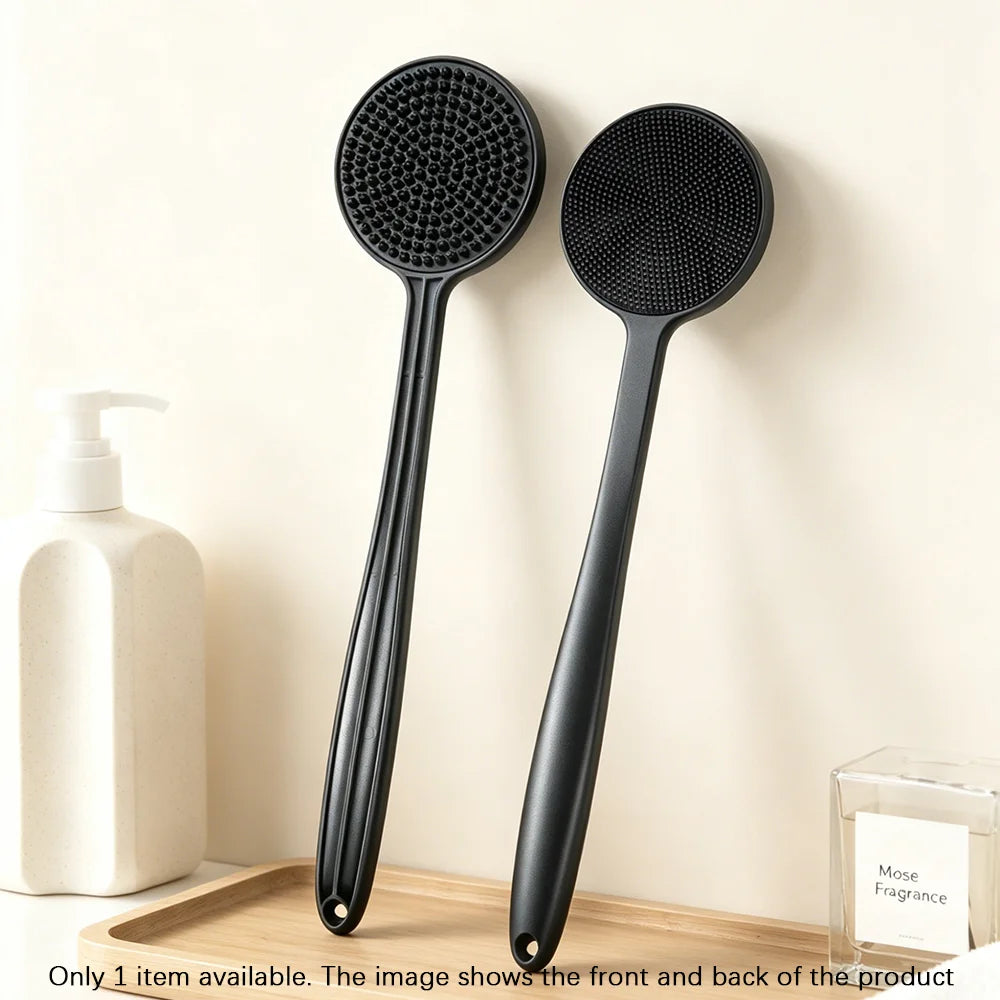 5pc Soft Silicone Exfoliating Brush Cleanser Manual Body Cleansing Body Care Scrubber Shower Gentle Massage Bath Brush For Men Oasis Select GJ23-black-02