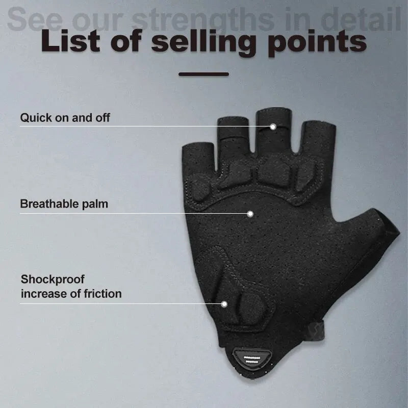 X-TIGER Cycling Gloves Half Finger Shockproof Wear Resistant Breathable MTB Road Bicycle Gloves Men Women Sports Bike Equipment Oasis Select