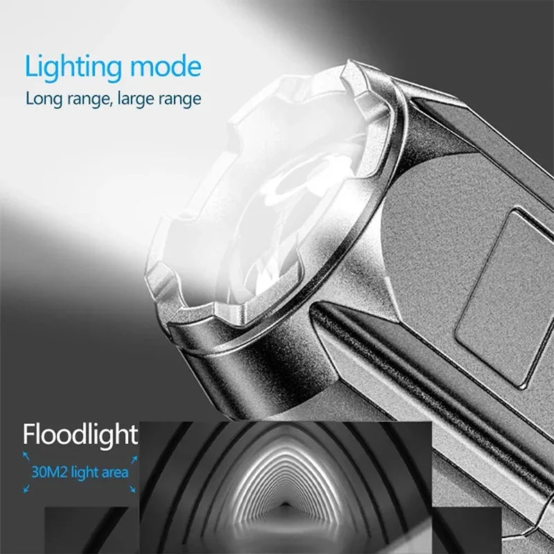 Ultra-bright LED Flashlight Rechargeable Torch Outdoor Zoomable Lantern Portable Waterproof Light for Camping Hunting Hiking Oasis Select