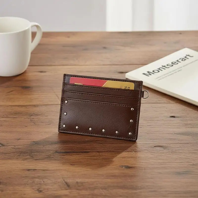 Slim PU Leather Card Wallet – Multi-Slot Mini Coin Purse