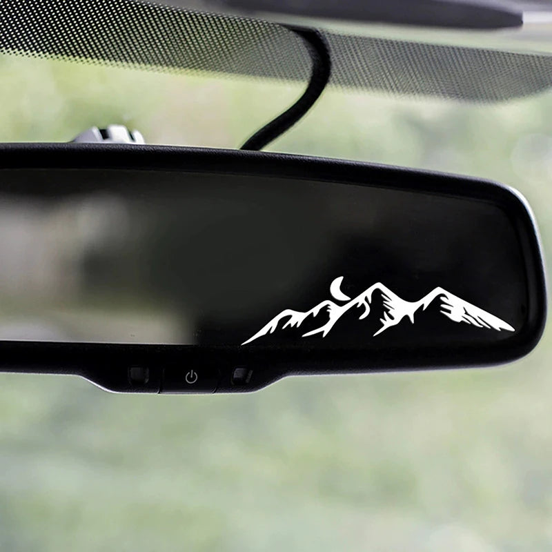 Mountain Moon Outdoor Personalized Car Rear View Mirror Makeup Mirror Decorative Stickers Helmet Mug Laptop Cell Phone Cute Mini Oasis Select