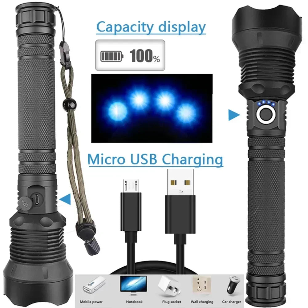 ESMARTER XHP70.2 Rechargeable Zoomable LED Torch | 500m Beam