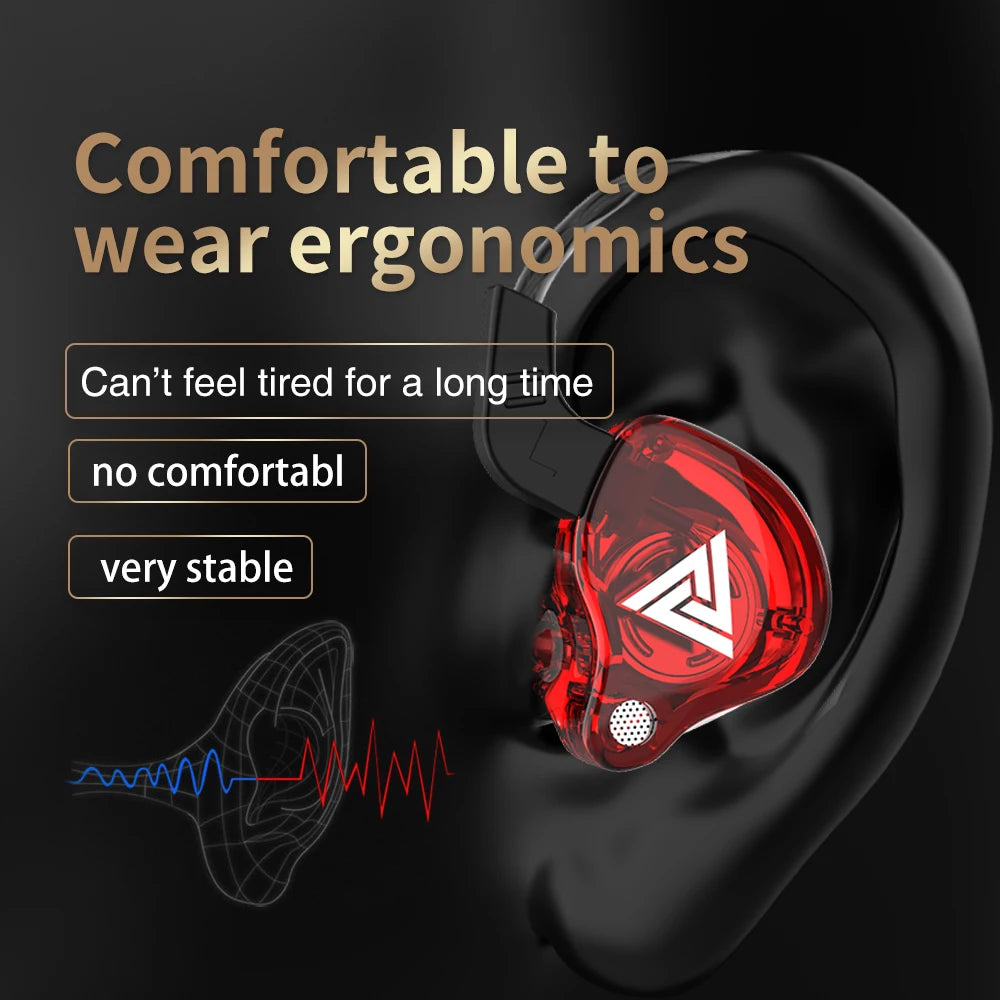 Original QKZ AK6 HiFi Wired EarphoneRace Sport Headphone Bass Stereo Noise Reduction Headset MusicEarbuds In Ear With Mic Oasis Select