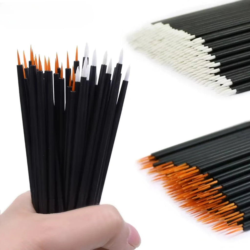 50pcs/lot Reusable Gel Liner Nail Art Brushes Painting Pen Disposable Eyeliner Beauty Eyeline Makup Tools Oasis Select