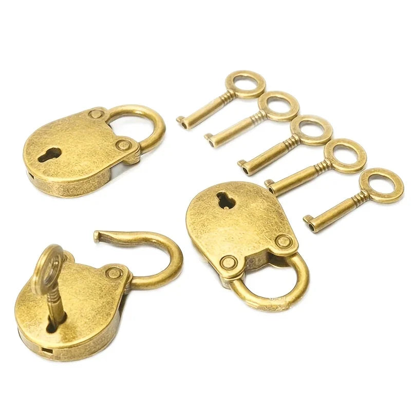 Unlock the Charm of the Past with This Mini Old Vintage Metal Lock and Key Padlock Oasis Select