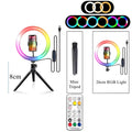 VeFly 10" RGB Ring Light with Remote & Tripod | YouTube & Photo