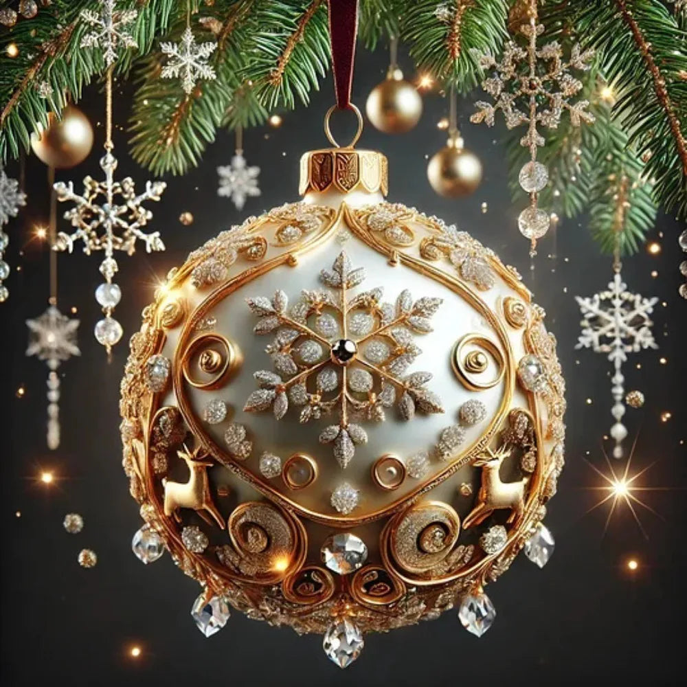 2D Acrylic Christmas Tree Ornaments – 7-Piece Flat Pendant Set