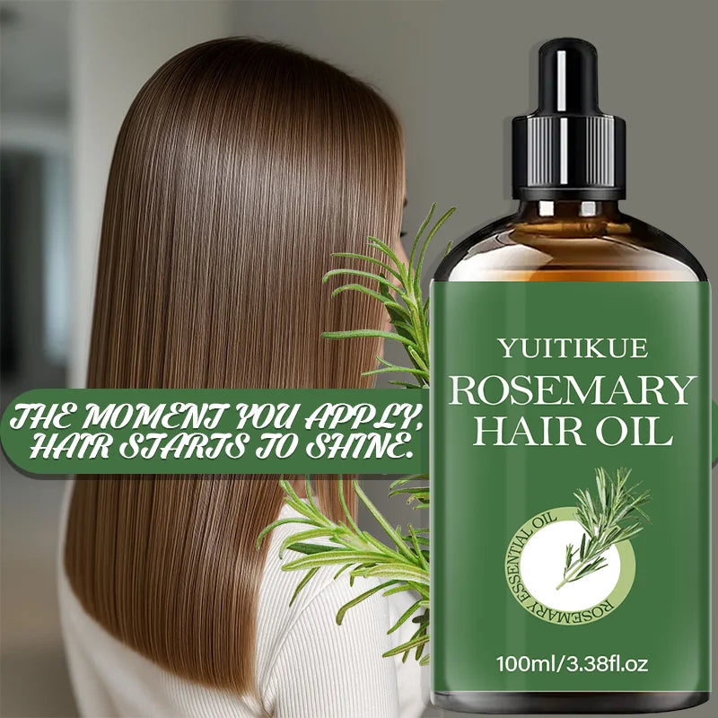 YUITIKUE Rosemary Essential Hair Oil, Deeply Moisturizes Hair, Leaves It Smooth, Shiny and Manageable Oasis Select