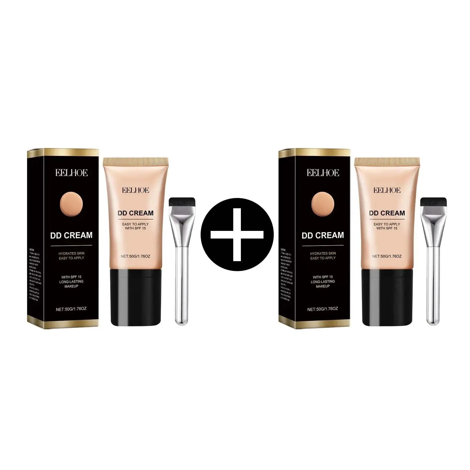 EELHOE DD Cream Foundation – Full Coverage & Oil Control Liquid Foundation Oasis Select 2Pcs Wheat
