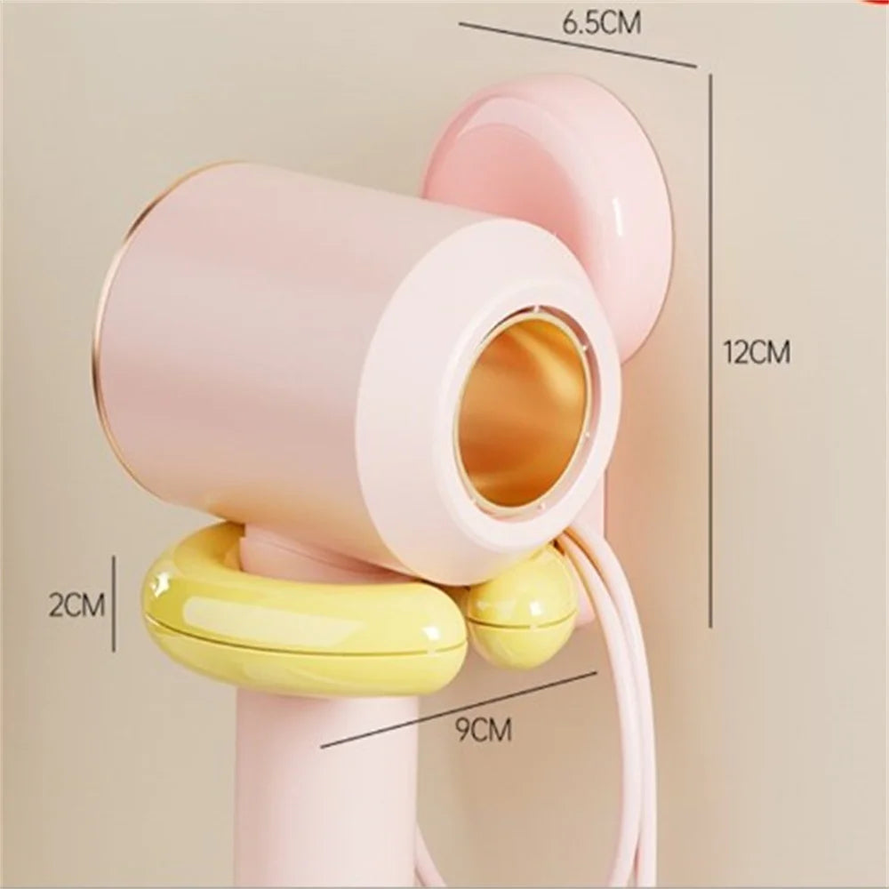 UFORU Wall-mounted hair dryer shelf Household bathroom punch-free portable sucker dopamine organizer Oasis Select Yellow