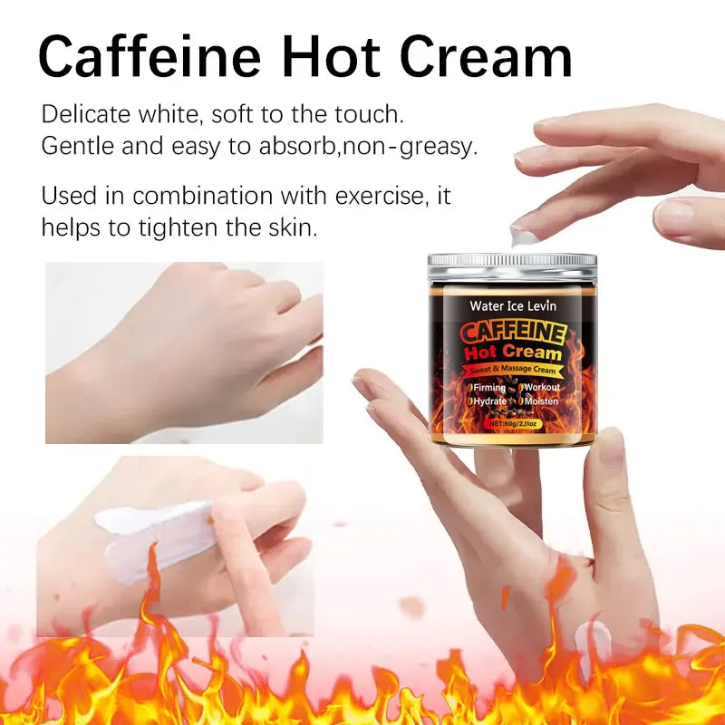 60g Caffeine Thermal Massage Cream - Deeply Nourishing and Firming Moisturizing Cream for Face and Body, Ideal for Exercise, Enhances the Moisturizing System, Moisturizing Cream Oasis Select