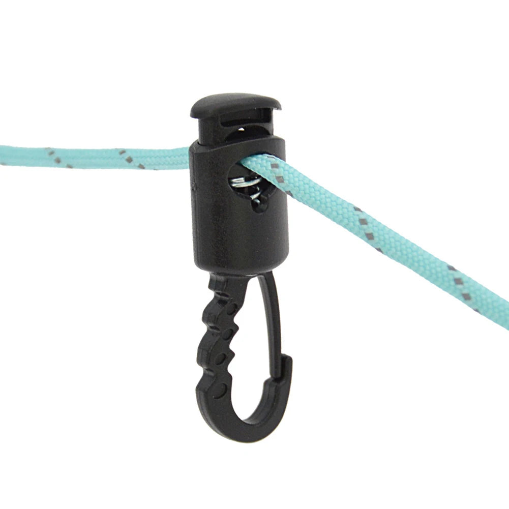10pcs Camping Tent Wind Rope Clip Tent Hooks Camping Caravan Awning Tent Wind Rope Clamp Tent Clip Windproof Outdoor Tools Oasis Select