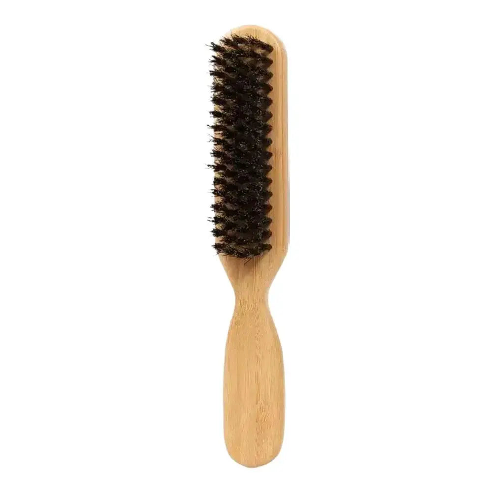 Natural Boar Bristle Beard Brush Wooden Handle Men's Grooming Tool for Clean Beard Oil Hair Styling Fade Cleaning Brush Oasis Select B
