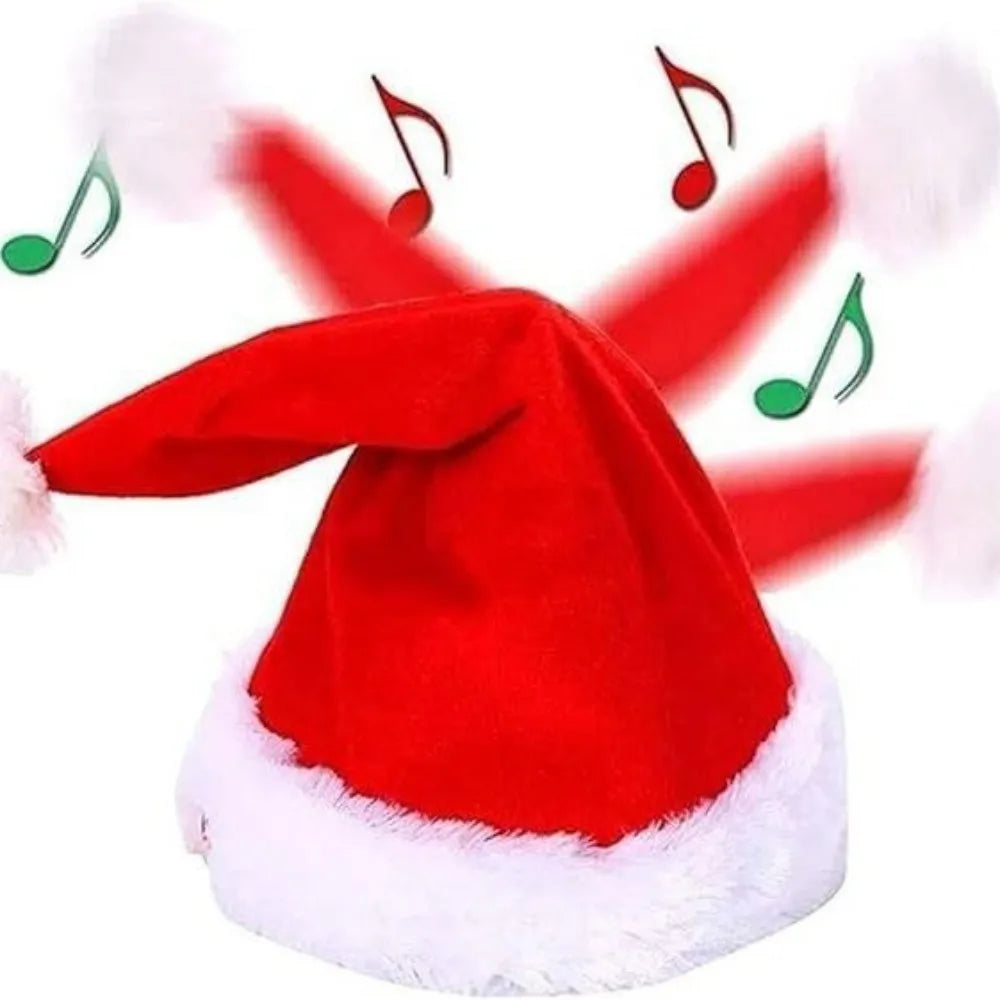 Singing and Dancing Christmas Hat Electric Santa Hat Music Christmas Hat Christmas Party Supplies Gifts (NO Battery) Oasis Select