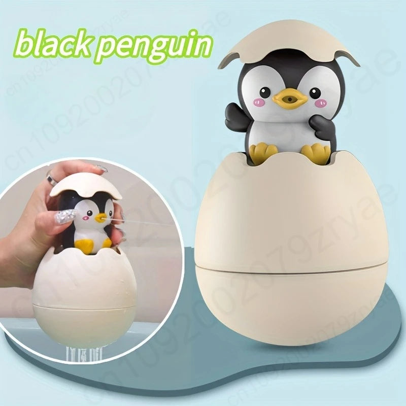 Interactive Suction Cup Bath Toy Set for Youngsters，Ideal for Youngsters and Schoolers, Perfect Gift for Halloween, Christmas Oasis Select black penguin
