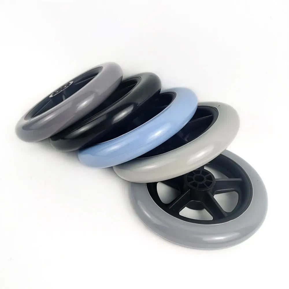 5 Inch Wheelchair Front Castor Durable Anti Slip Shopping Cart Wheels Replacement Solid Tire Wheel Travelling Trolley Caster Oasis Select