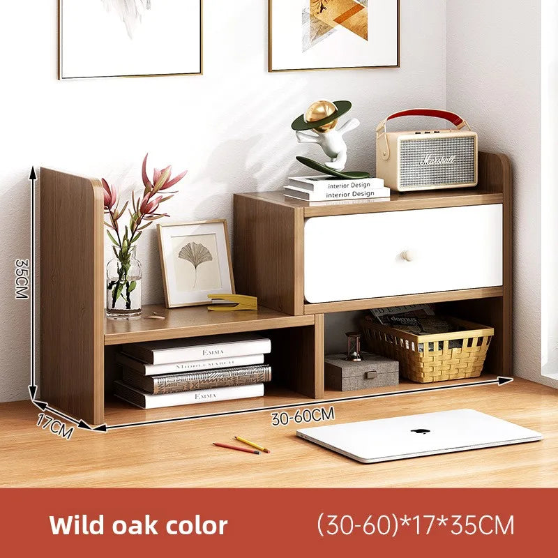 Desktop bookshelf storage shelf office storage shelf simple desk multi-layer telescopic shelf home desk small bookcase Oasis Select 12