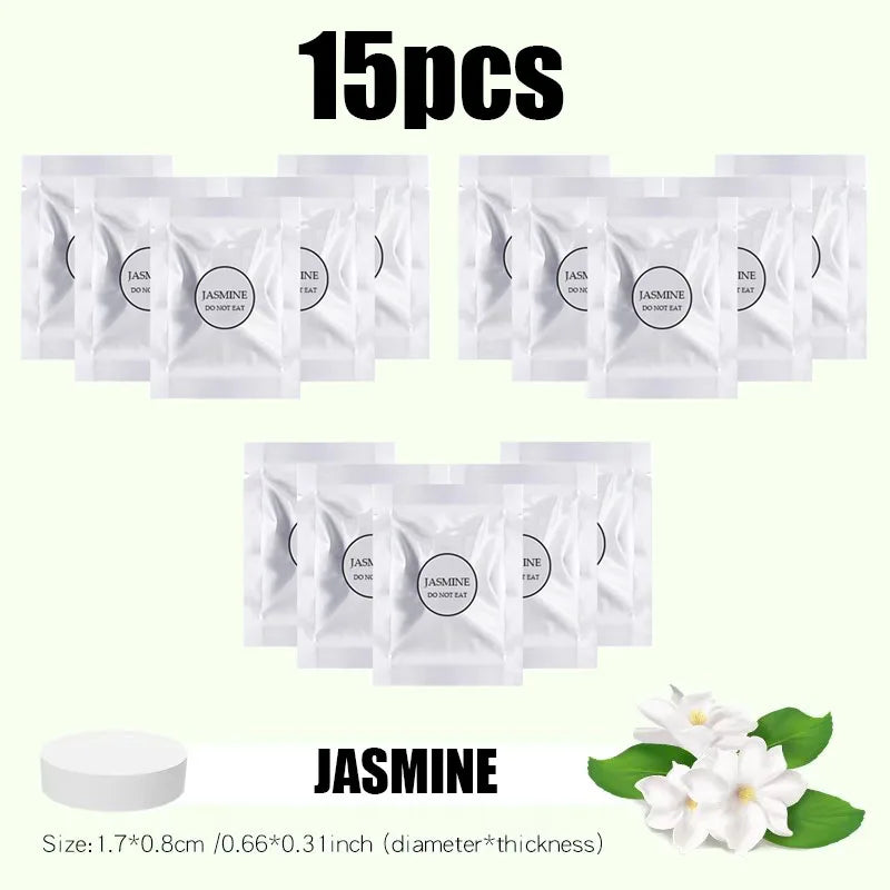 5/10/15/20PCS Car Air Freshener Supplement Solid Fragrance Scent Air Outlet Perfume Refill Tablets Ocean Lemon Lavender Fillers Oasis Select 15Pcs Jasmine
