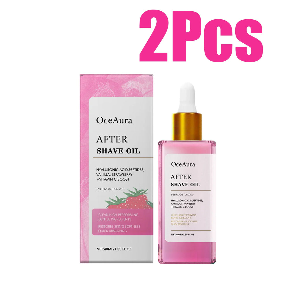 OceAura Strawberry After Shave Oil – Soothing & Moisturizing After Shave Oil Oasis Select 2 x 40ml Boxed