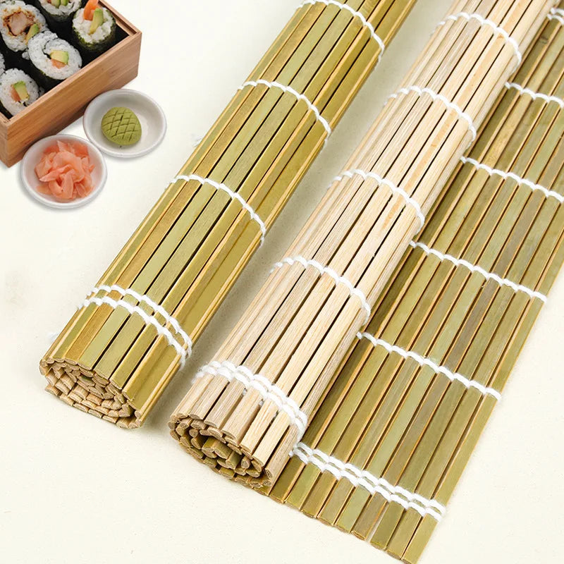 Natural Bamboo Sushi Maker Roller Mat DIY Japanese Sushi Making Kit With Rice Paddles Sushi Mold Onigiri Tool Set Sushi Accessor Oasis Select
