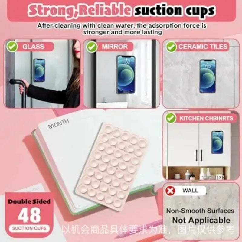 Silicone Suction Cup Phone Case Double Sided Detachable Stand for Hands-Free Wall Stand for Selfies and Videos Oasis Select