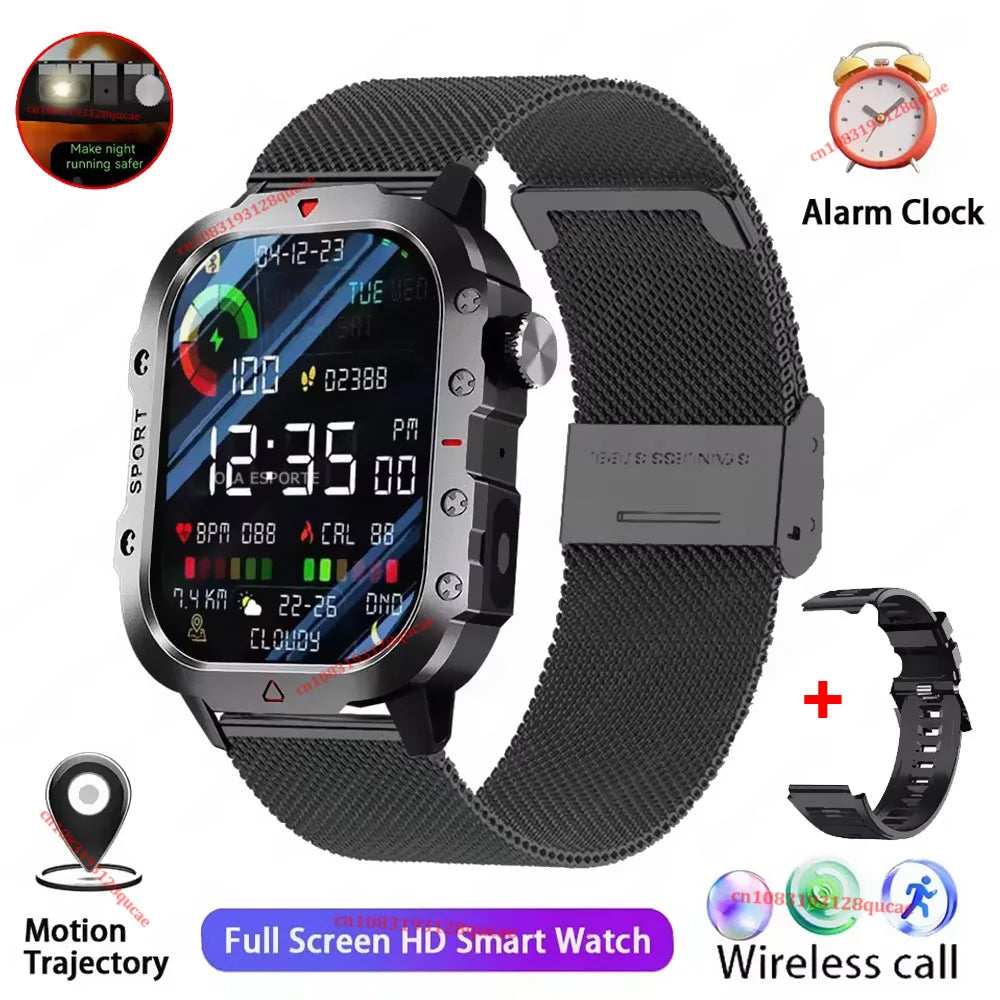 Military Smart Watch Men – GPS, BT Calls & Health Tracker Military Smartwatch Oasis Select Black Milan 2.01