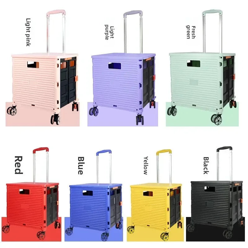 Multi-functional Baoyu folding universal wheel eight-wheel shopping cart, home shopping cart outdoor car, storage box Oasis Select