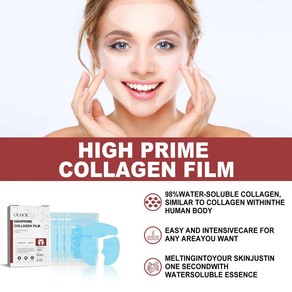 Collagen Membrane Set Paper Soluble Facial Mask Cheek Sticker Forehead Patch Fade Smile Lines Patches Tightening Skin Care Oasis Select