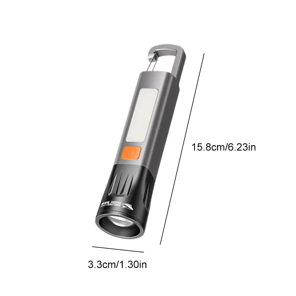 EDC LED Flashlight Zoomable 7-Mode USB-C Rechargeable Torch LED EDC Flashlight Oasis Select