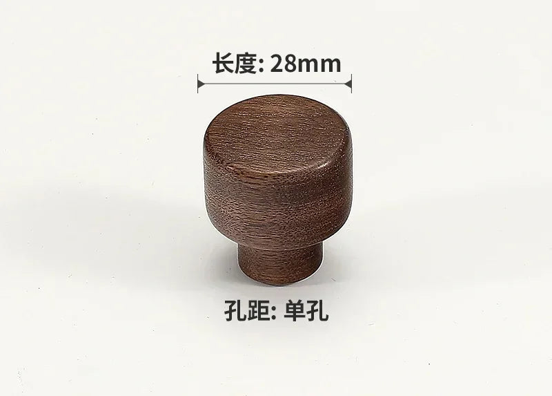 1PCS wooden wardrobe door handles high-end natural wood wind extended walnut cabinet drawer handles kitchen cabinet handles Oasis Select 28mm2