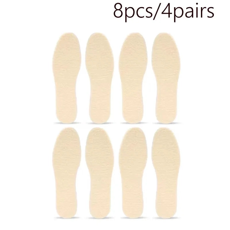 1-6pair Lamb Fleece Insoles Men Women Winter Keep Warm Insole Soft Wool Thicken Shoepad Cashmere Shoes Insert Thermal Shoe Pads Oasis Select 4pair 41-42