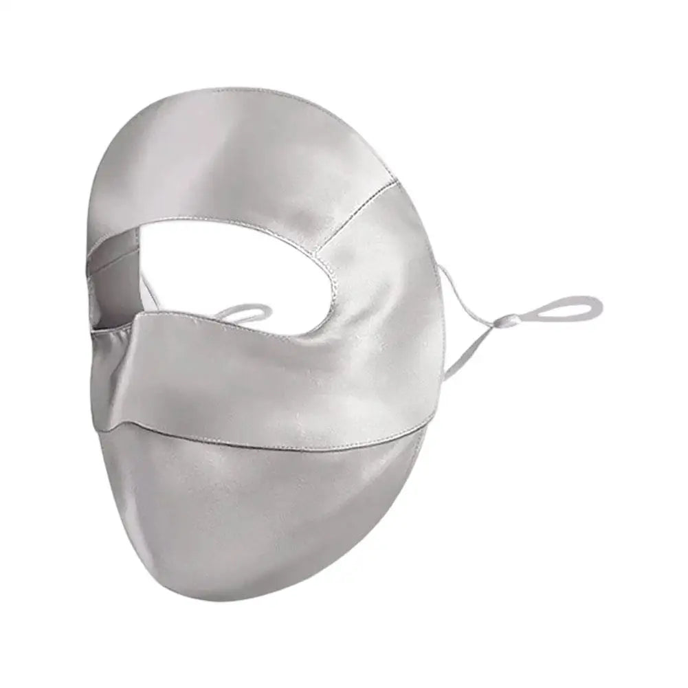 100% Silk Full Face Mask For Women Adjustable Ear Loops Breathable Anti-UV Sun Protection Windproof Face Mask For Outdoor Oasis Select 01
