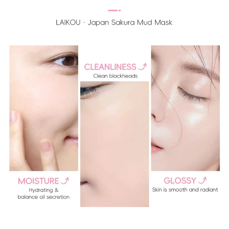 LAIKOU Sakura Mud Mask 25g Deep Cleansing Blackheads Brightening Oil Control Face Mask Oasis Select