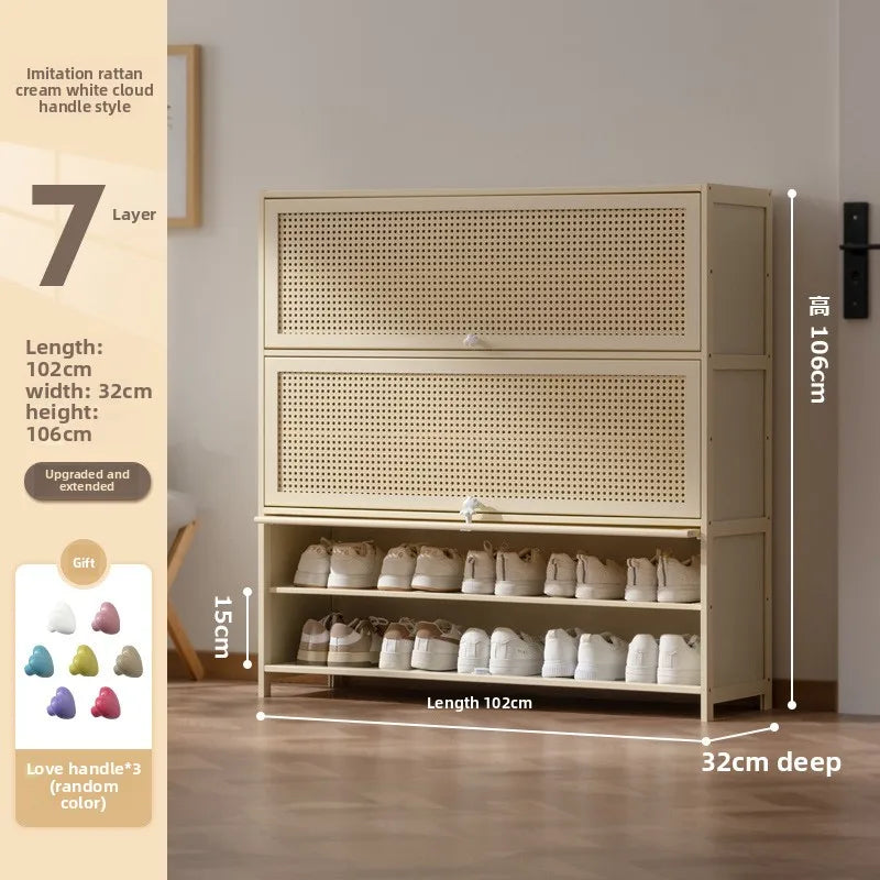Cabinet Household Door Against Wall Large Capacity Entrance