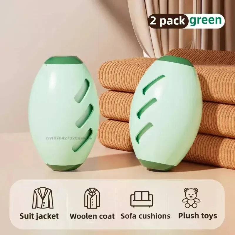 Portable Reusable Lint Roller Ball Washable Gel for Clothes and Pet Hair Removal Needed Compact Design with Ventilation Holes Oasis Select 2PCS-Green
