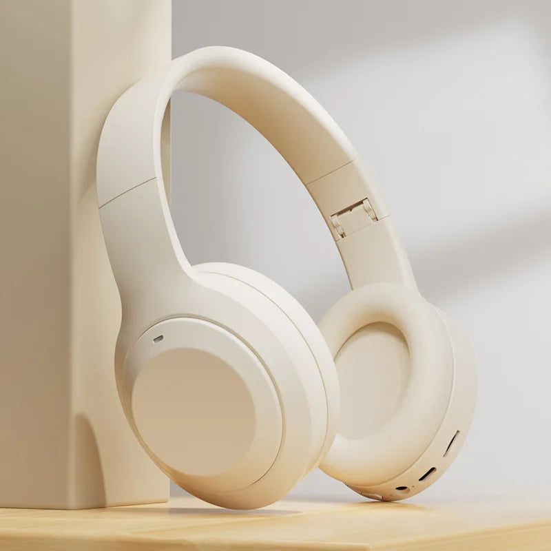 M5 Wireless Headset Bluetooth 53 HiFi Stereo Noise Cancelling Gaming Earphones Foldable Headband with Microphone Earbuds Oasis Select Beige