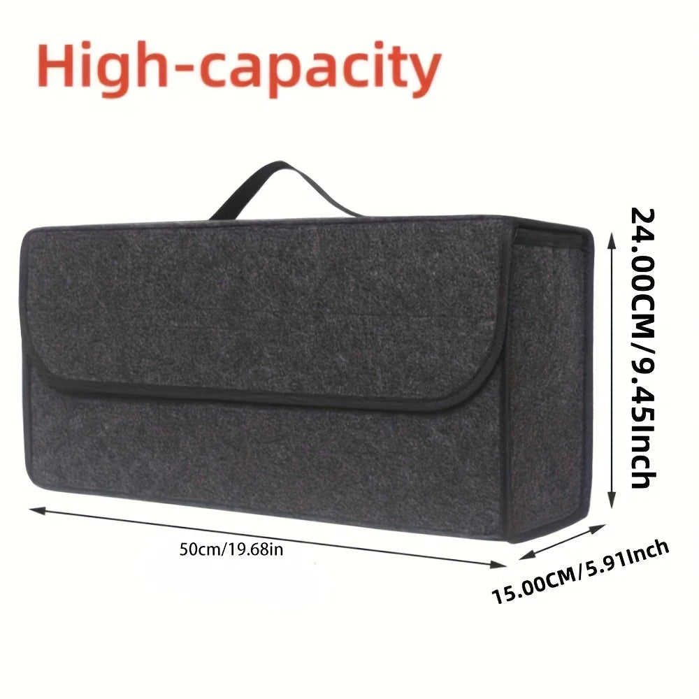 Felt Big Anti Slip Compartment Boot Storage Organizer Tool Car Storage Bag Car Trunk Organizer Soft Felt Storage Box Accessories Oasis Select