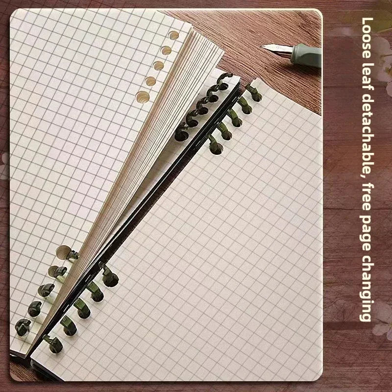Grid Notepad B5 Sketch Book Notebooks Leaf Notebook Diary Flip Stationery Journal Writing Pads Office School Supplies Oasis Select