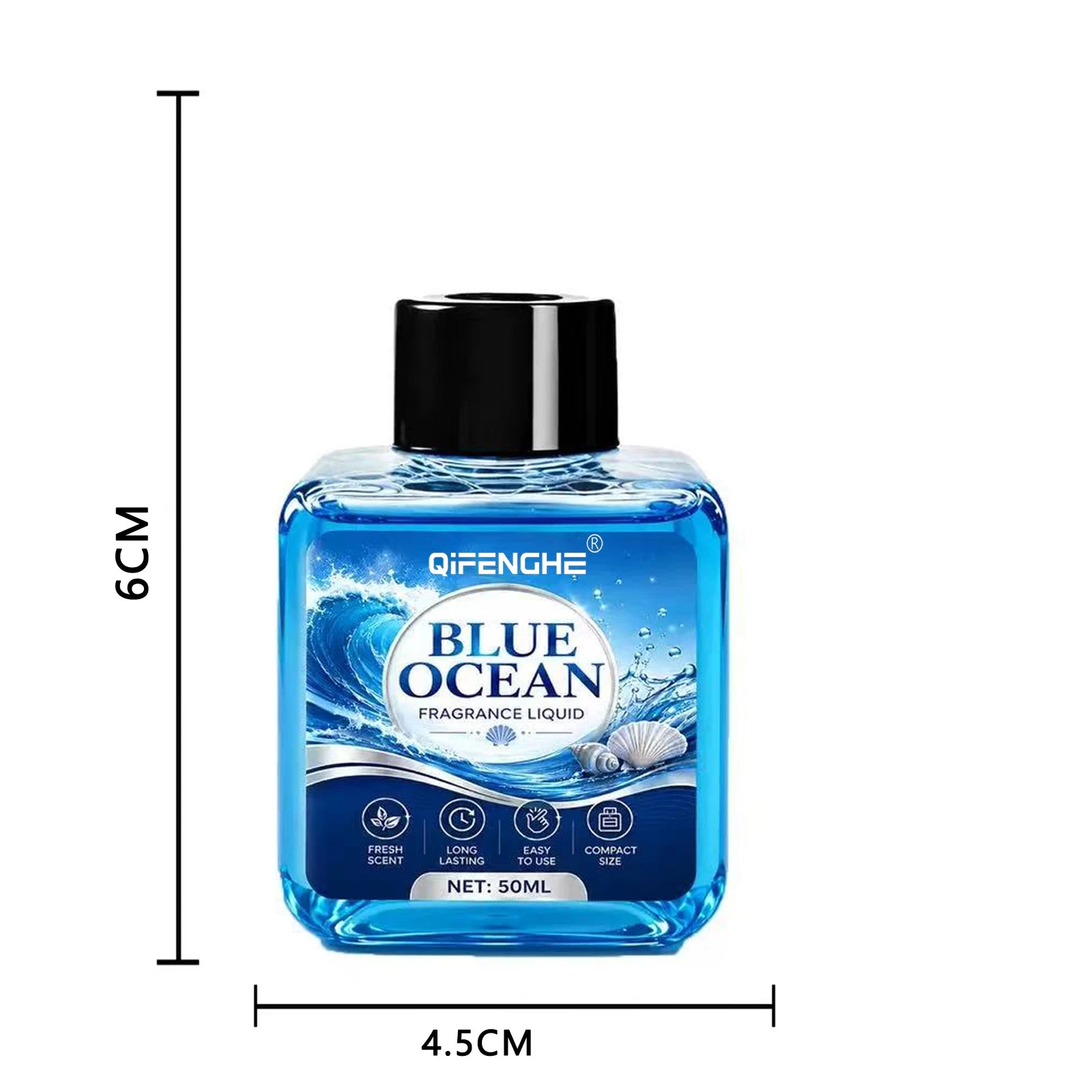 QIFENGHE Blue Ocean Car Air Freshener Liquid 50ML