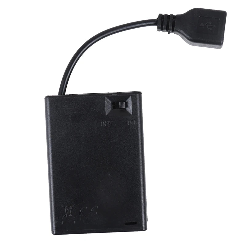 3×AA Battery Holder Box USB Power Supply for LED Strip Lights